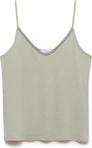 MANGO Contrast Lace Sleep Camisole