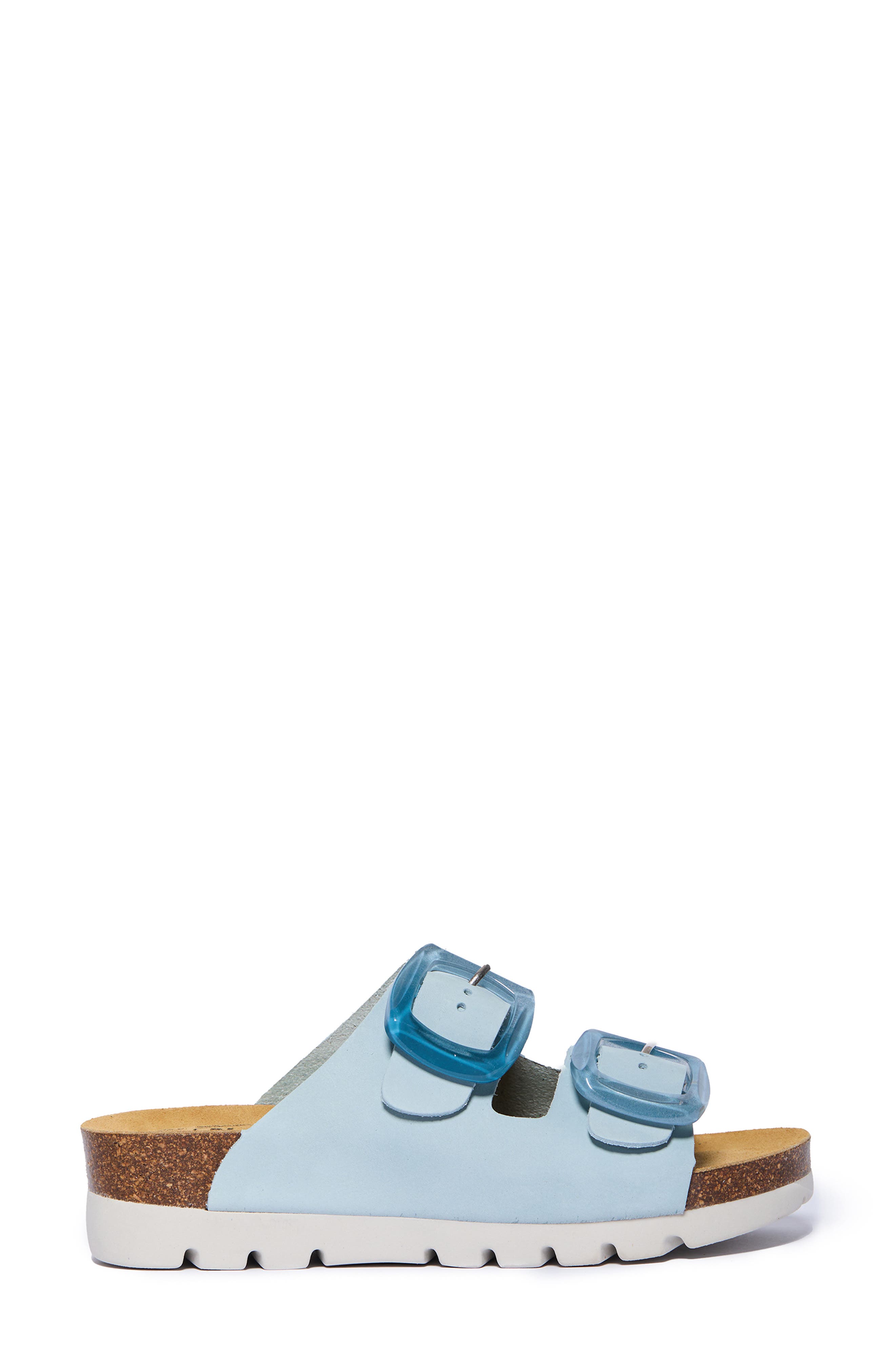 Plakton Calla Slide Sandal, Alternate, color, Celeste