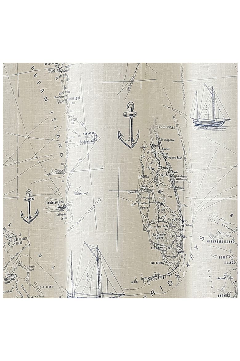 Caribbean Sea Shower Curtain, Alternate, color, BLUE LINEN