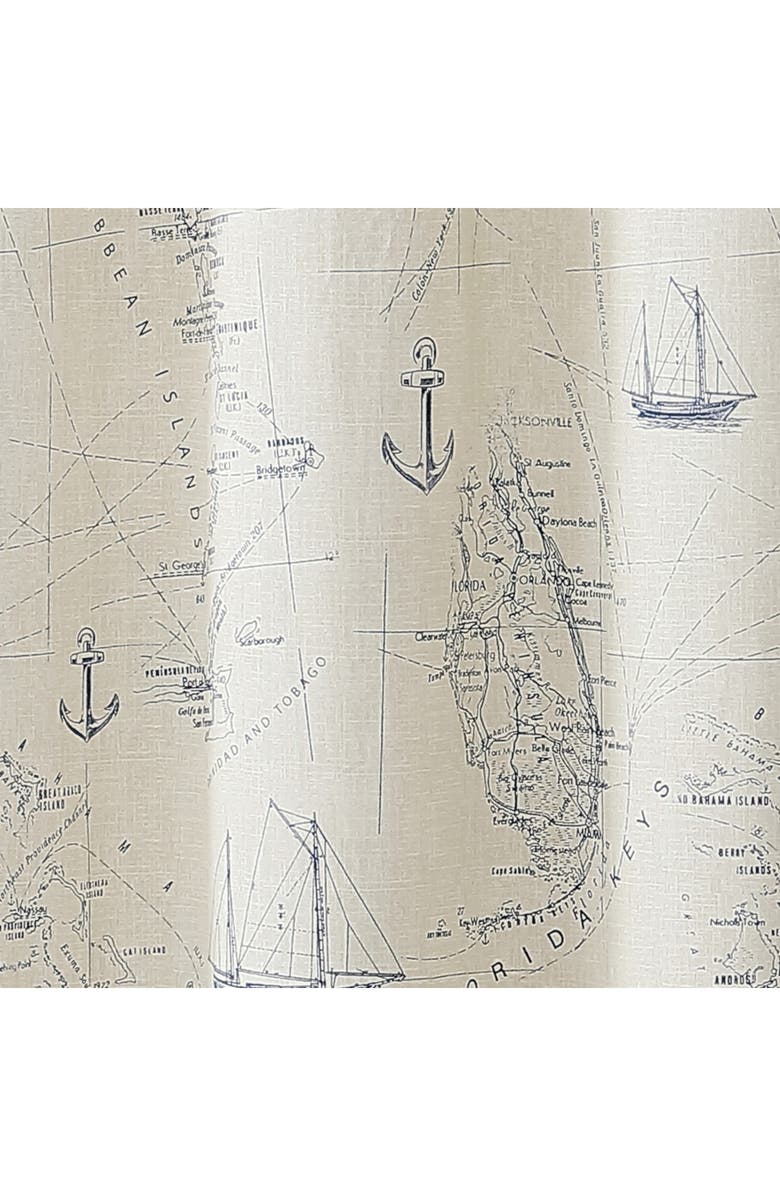 Tommy Bahama Caribbean Sea Shower Curtain, Alternate, color, Blue Linen