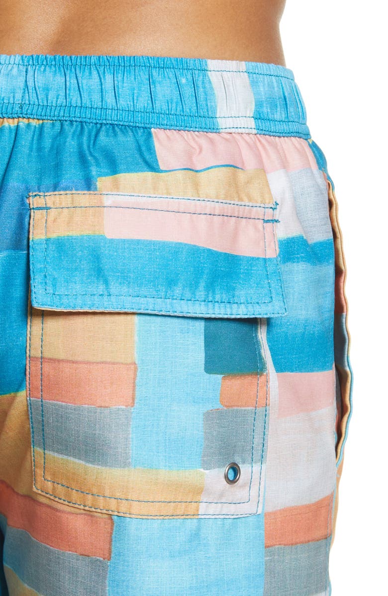 Native Youth Geo Print Swim Trunks, Alternate, color,