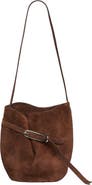 LIFFNER Belted Suede Bucket Bag