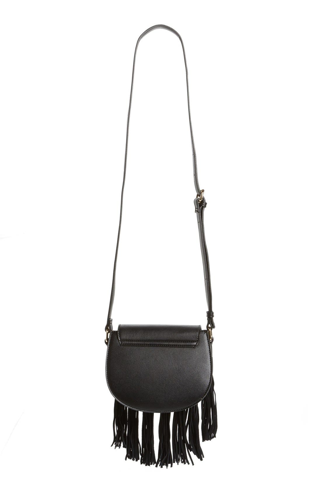 Emperia Faux Leather Crossbody Bag, Alternate, color, Black