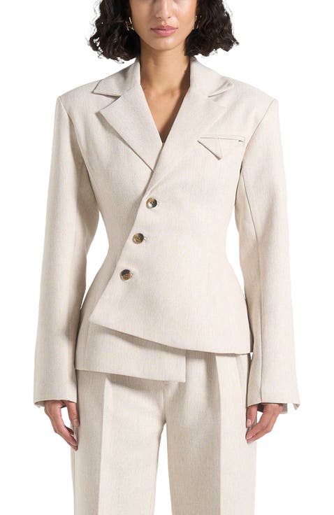 Thalia Tailored Asymmetric Double Breasted Blazer