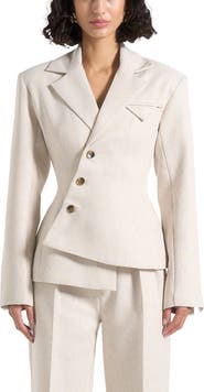 Manière De Voir Thalia Tailored Asymmetric Double Breasted Blazer