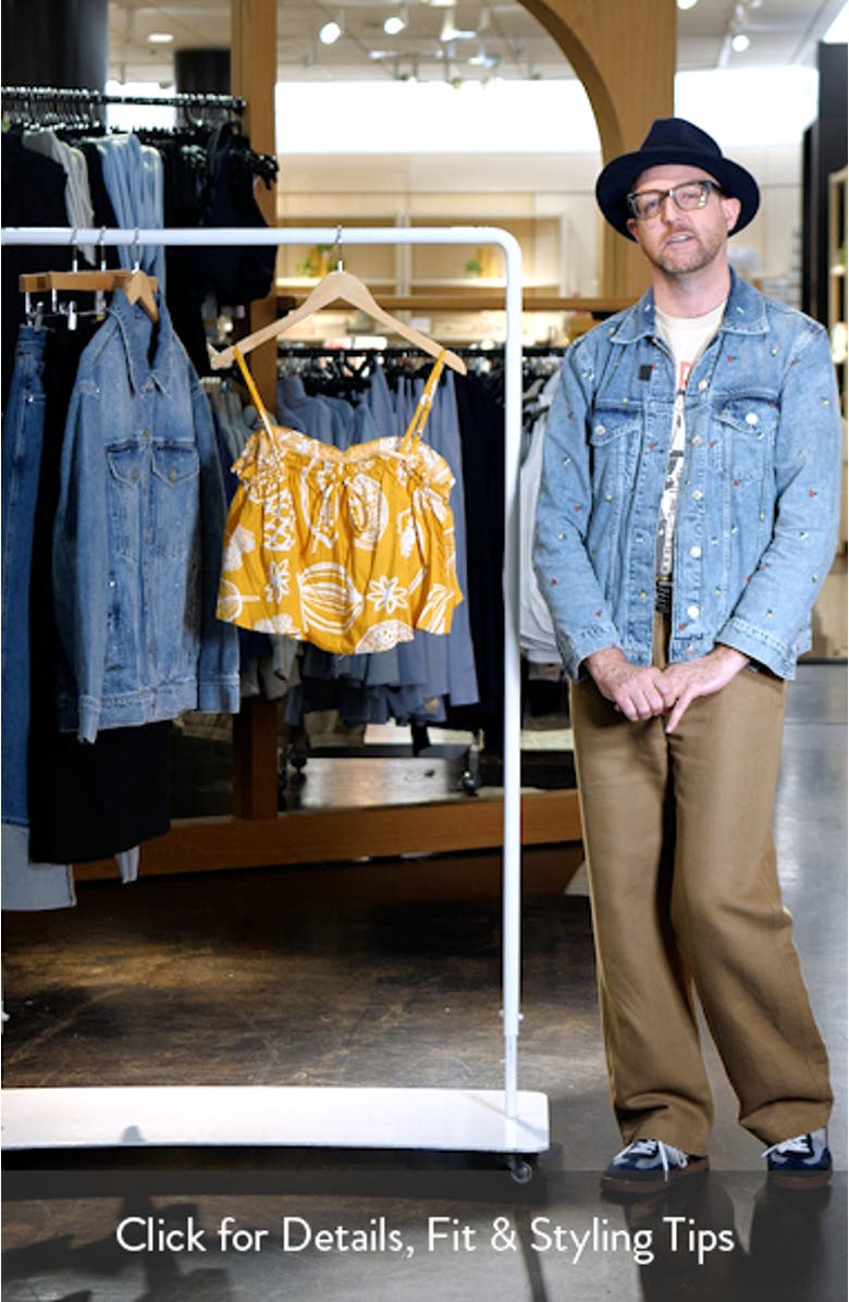 Honey Mixed Print Cotton & Linen Top, sales video thumbnail