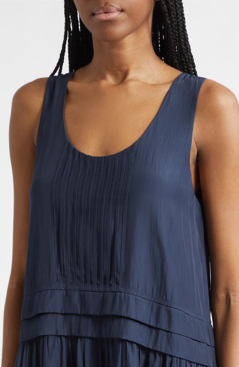 Ramy Brook Paola Pleat Minidress, Alternate, color, Navy