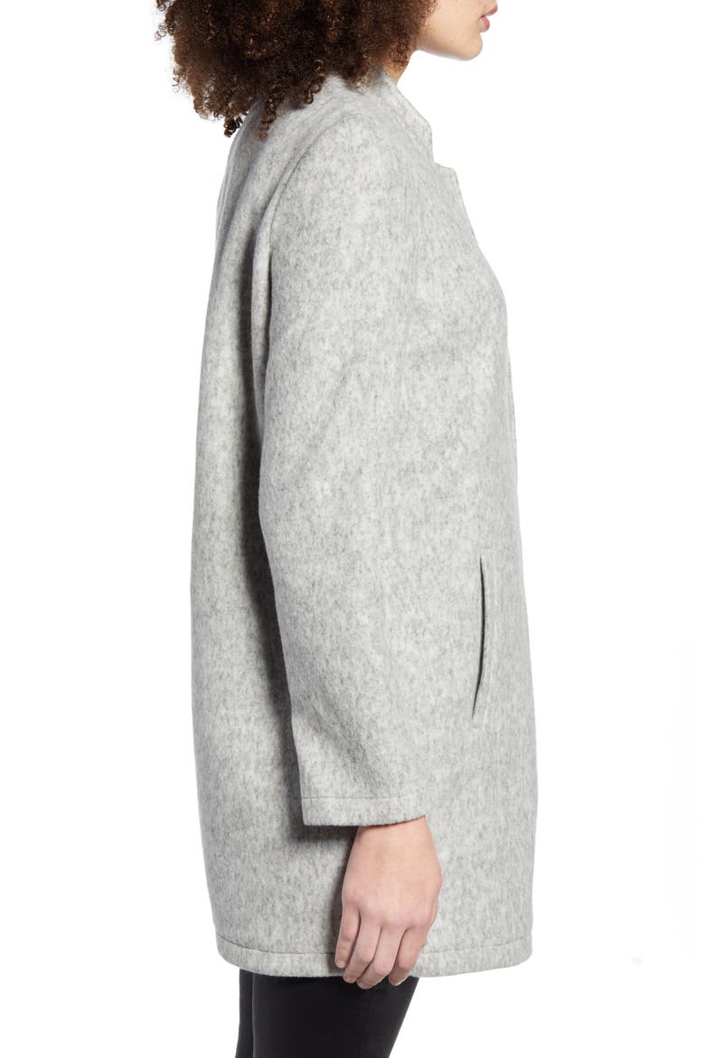 Katrine Brushed Jacket, Alternate, color, LIGHT GREY MELANGE