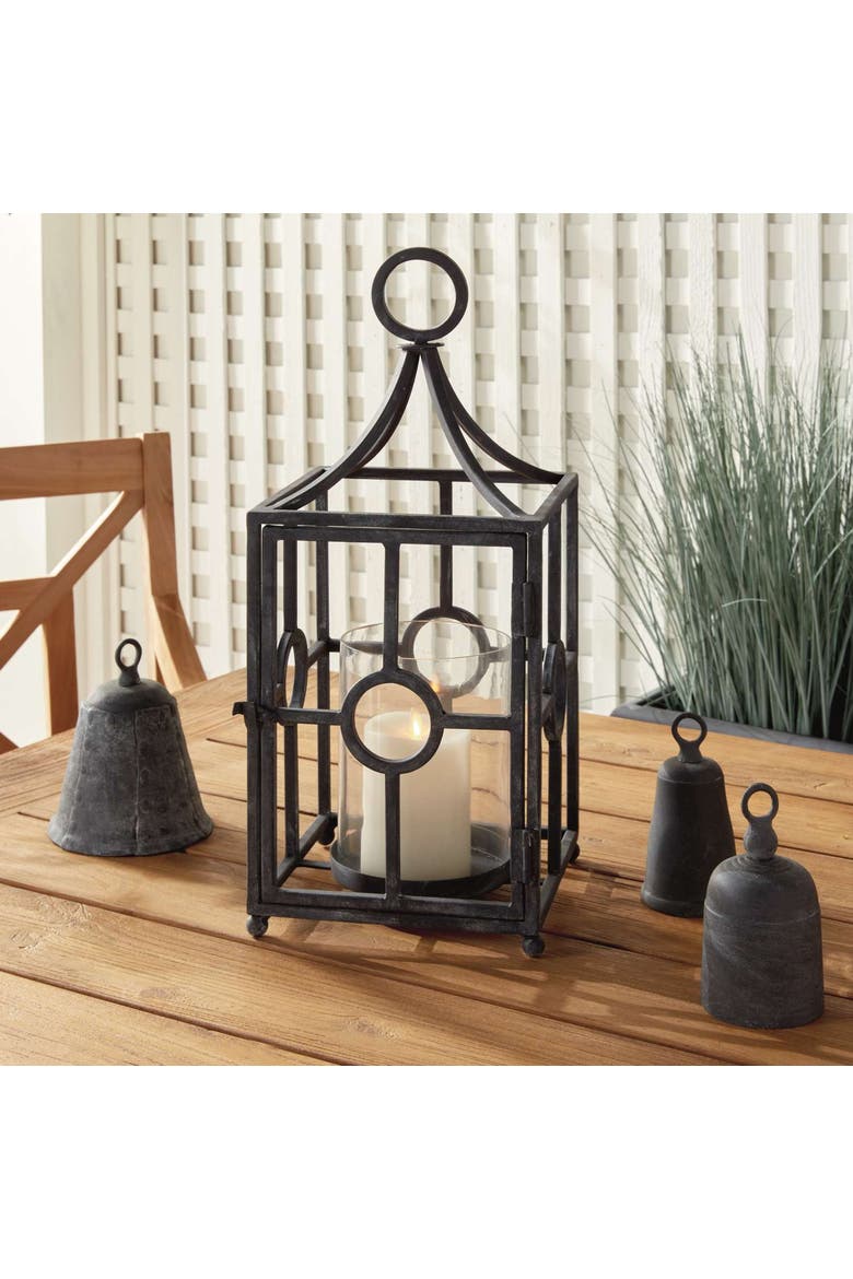Terrazza Outdoor Candleholder, Alternate, color, Black