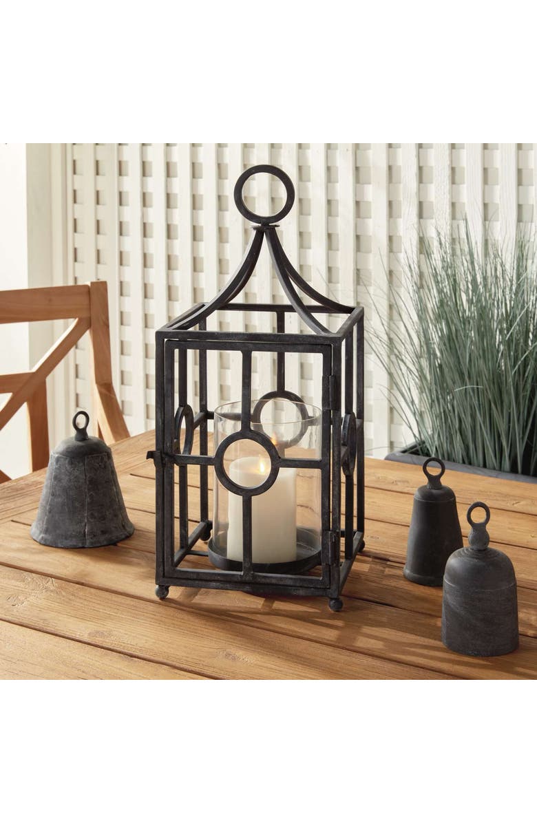 Napa Home & Garden Terrazza Outdoor Candleholder, Alternate, color, Black