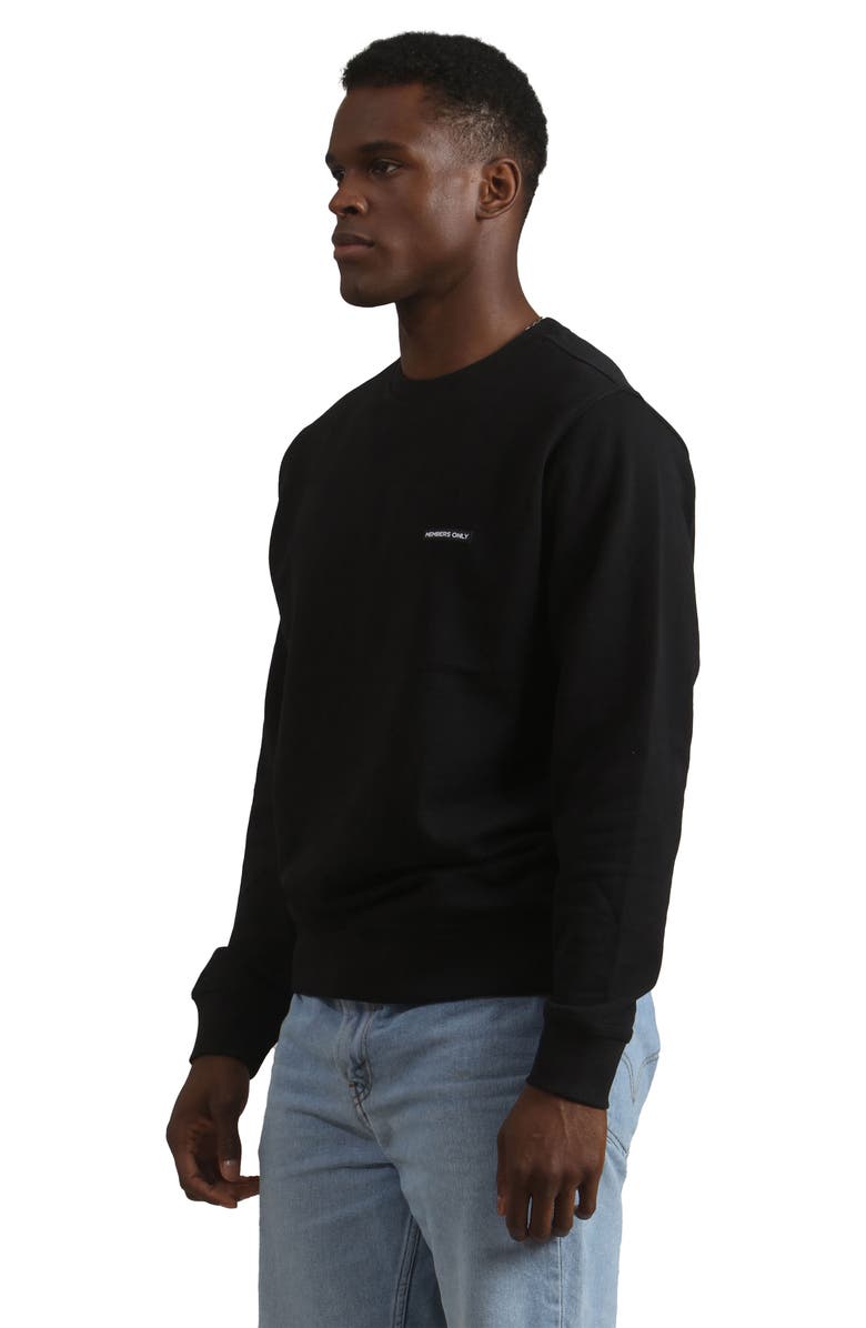Members Only Preston Crew Neck Sweatshirt, Alternate, color, Black