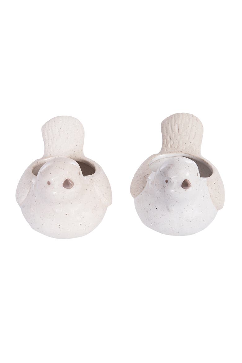Natural Bird Decorative Novelty Shaped Assortment of 2 Containers A/2, Alternate, color, Beige