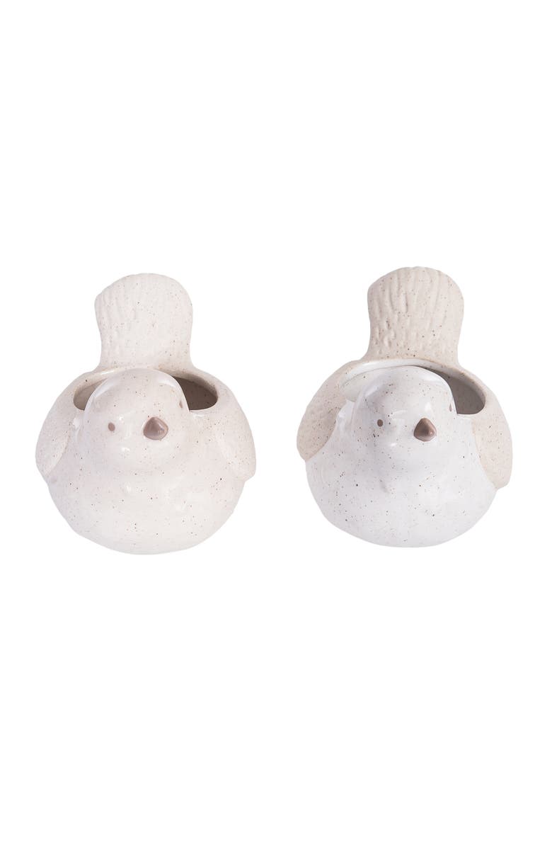 Gallerie II Natural Bird Decorative Novelty Shaped Assortment of 2 Containers A/2, Alternate, color, Beige