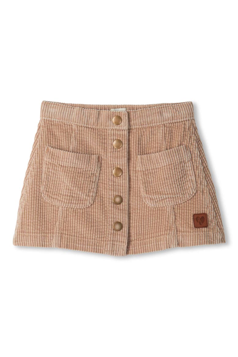Kids' A-Line Corduroy Skirt, Main, color, LIGHT TAUPE