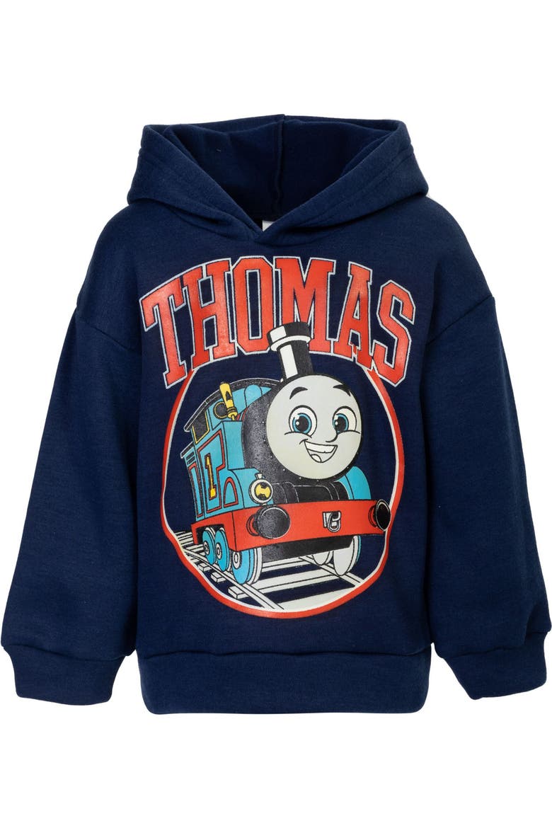 Fleece Hoodie and Pants Set, Main, color, Thomas Navy Grey