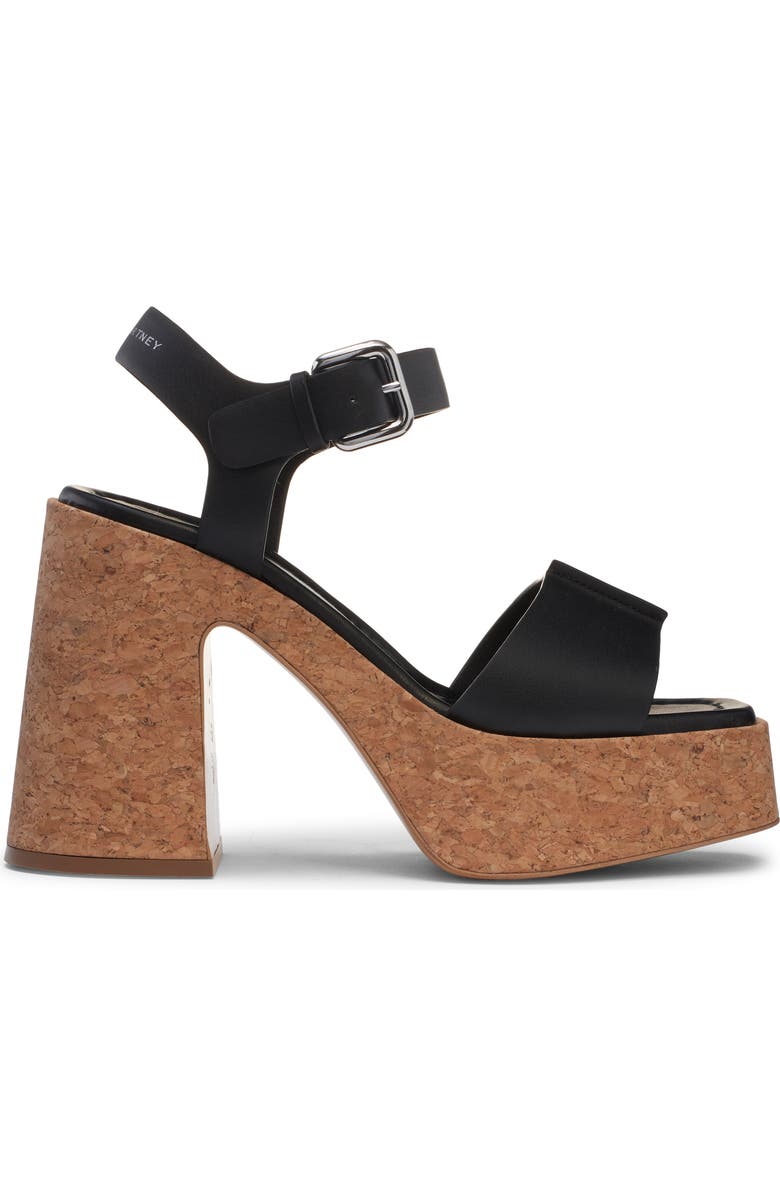 Stella McCartney Skyla Platform Sandal, Alternate, color, 1000 Black