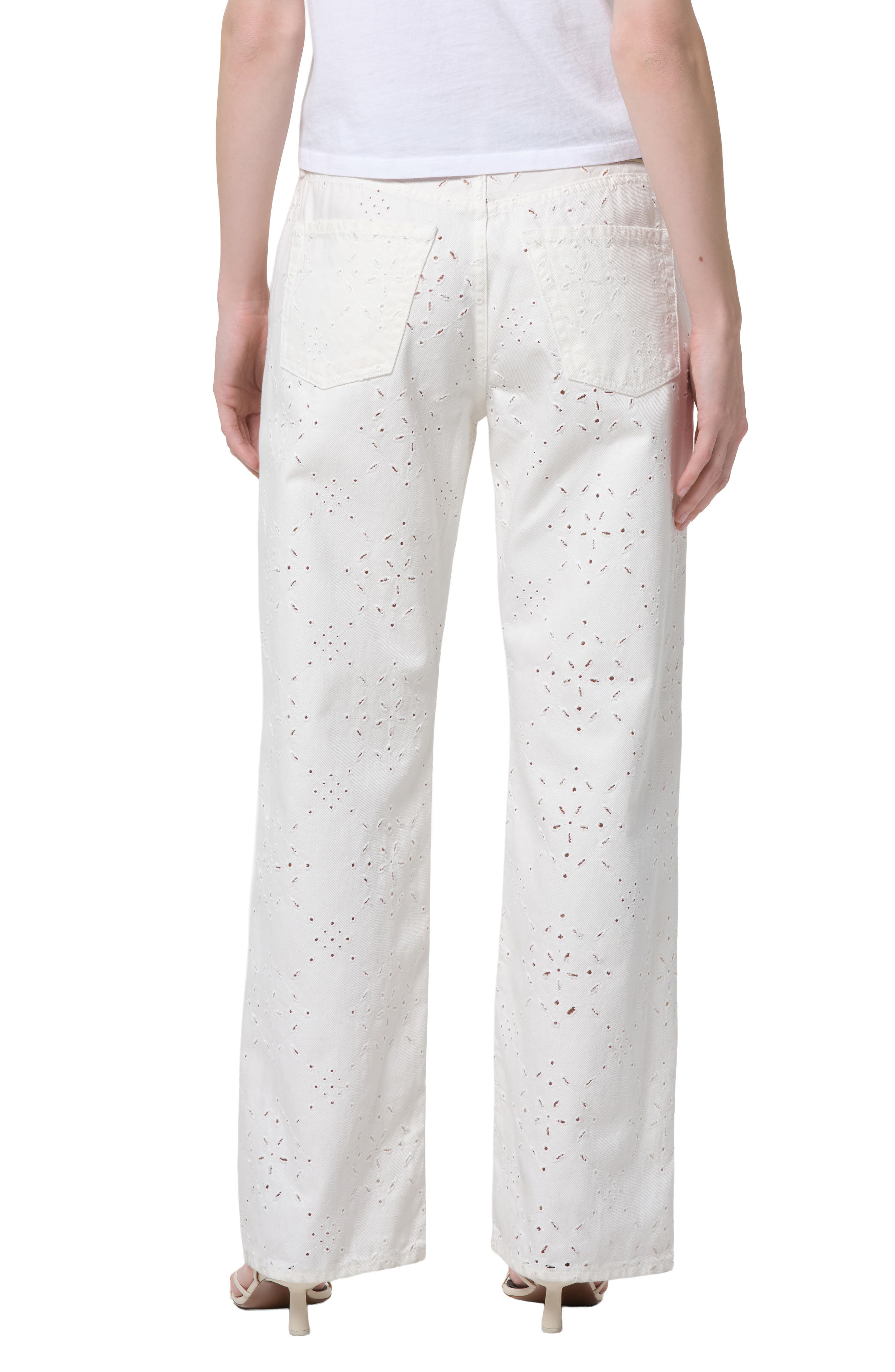 Citizens of Humanity Lindz Eyelet Low Rise Easy Straight Leg Jeans