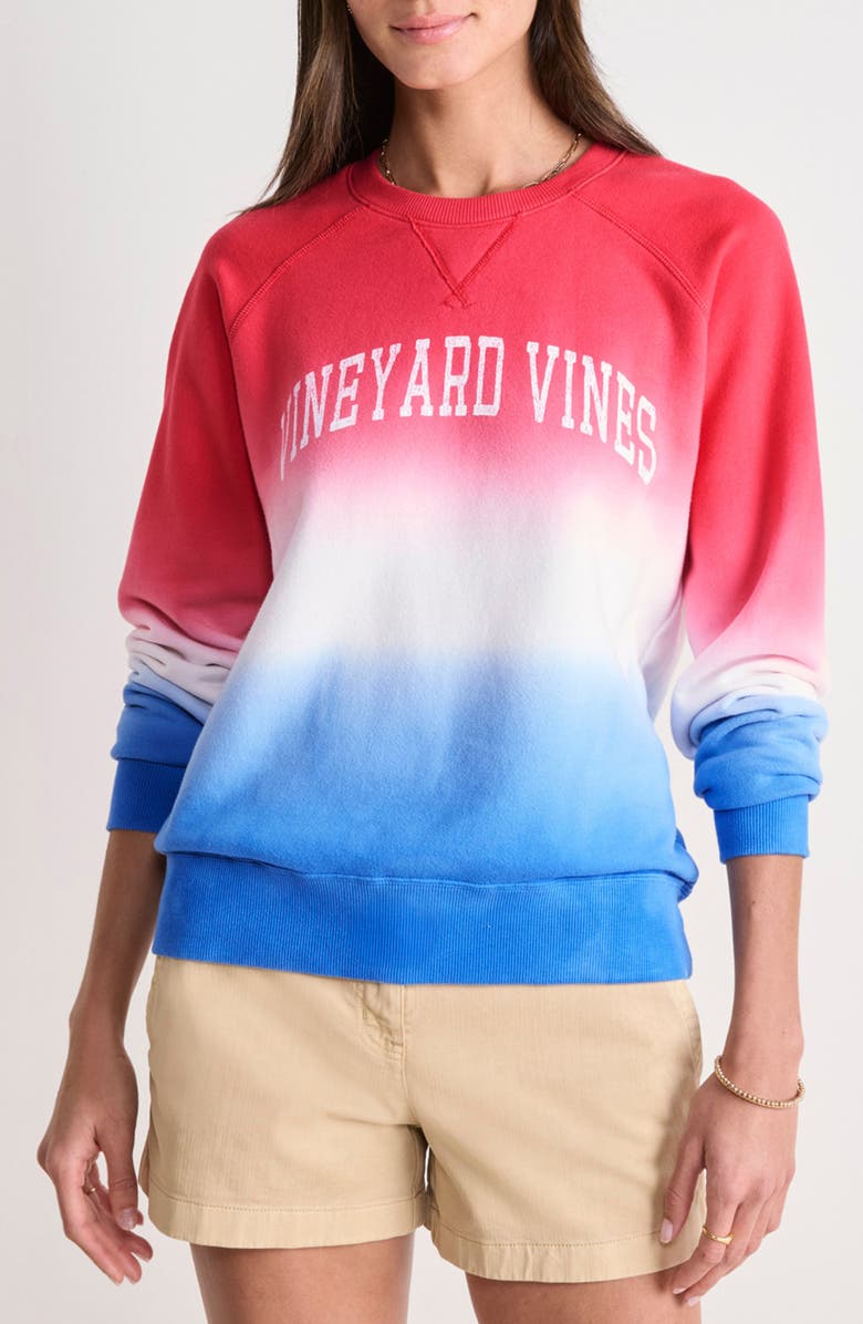 vineyard vines Dip Dye Raglan Terry Sweatshirt, Main, color, 