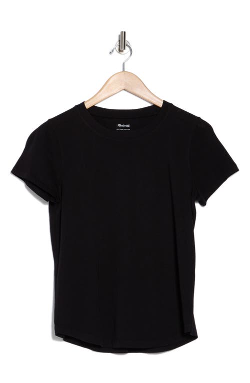 Shop Madewell Vintage Crewneck Cotton T-shirt In Jet Black