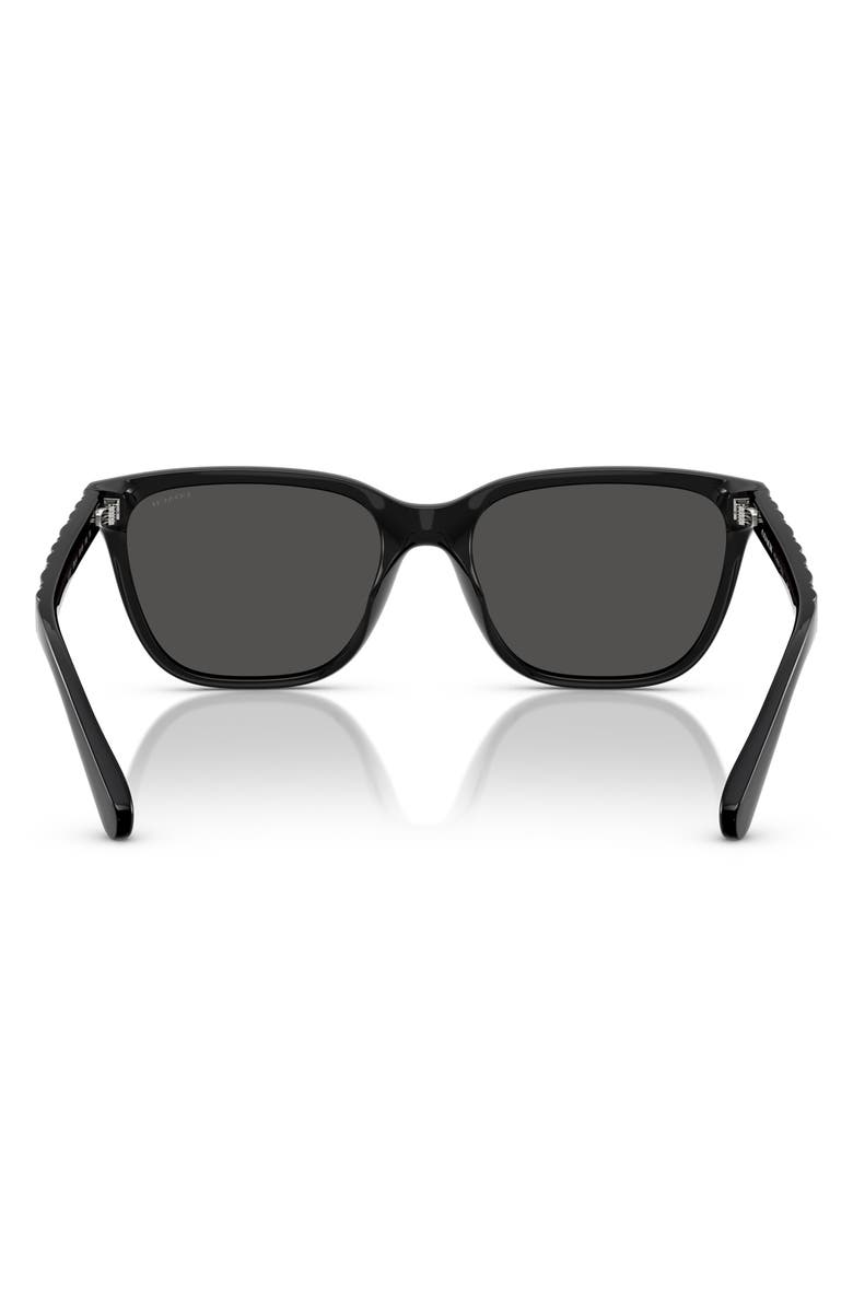 COACH 56mm Square Sunglasses, Alternate, color, Black / Grey Solid