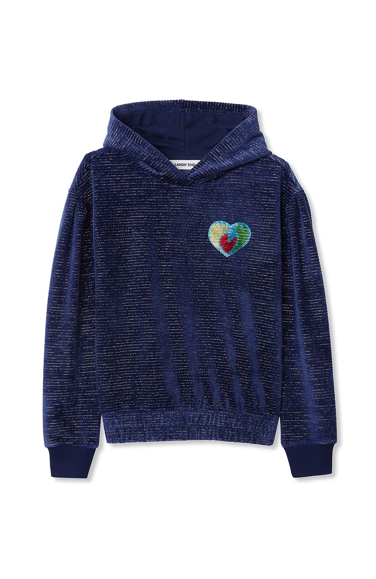 selected Navy Multi Hearts Stripe