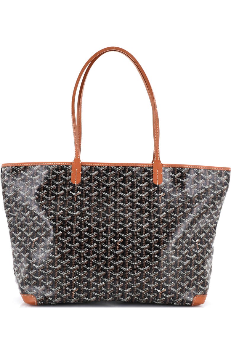 Pre-Owned Goyard Artois Tote Coated Canvas MM, Main, color, Brown