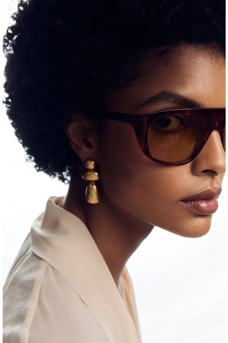Dinah Dome Drop Earrings, Alternate, color, GOLD TONE