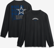FANATICS Men's Fanatics Black Dallas Cowboys Relaxed Fullback Drive Long Sleeve Fashion Top