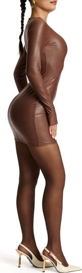 Got Me Drippin' Faux Leather Minidress