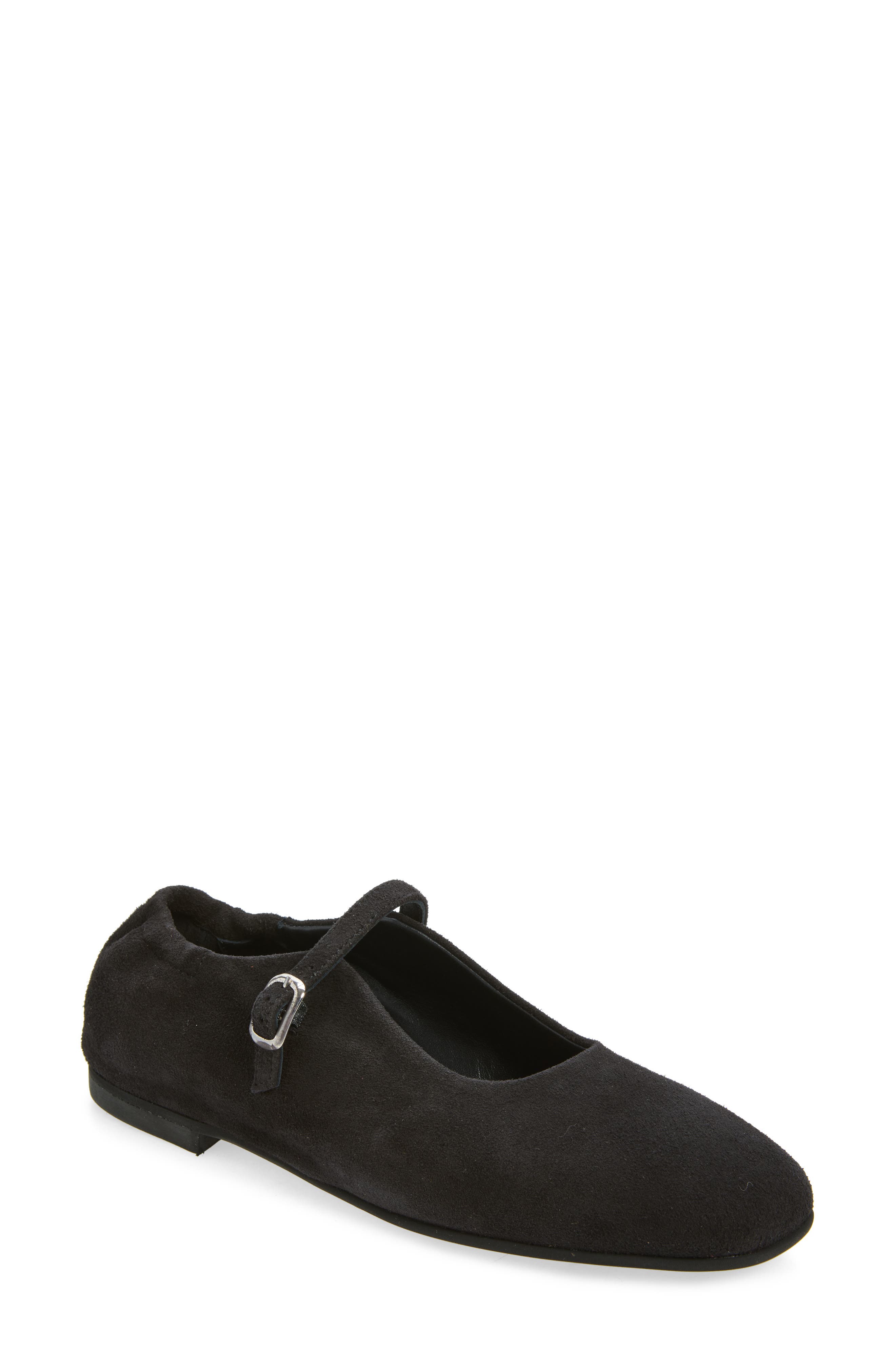 Millie Leather Mary Jane Flat, Main, color, BLACK SUEDE