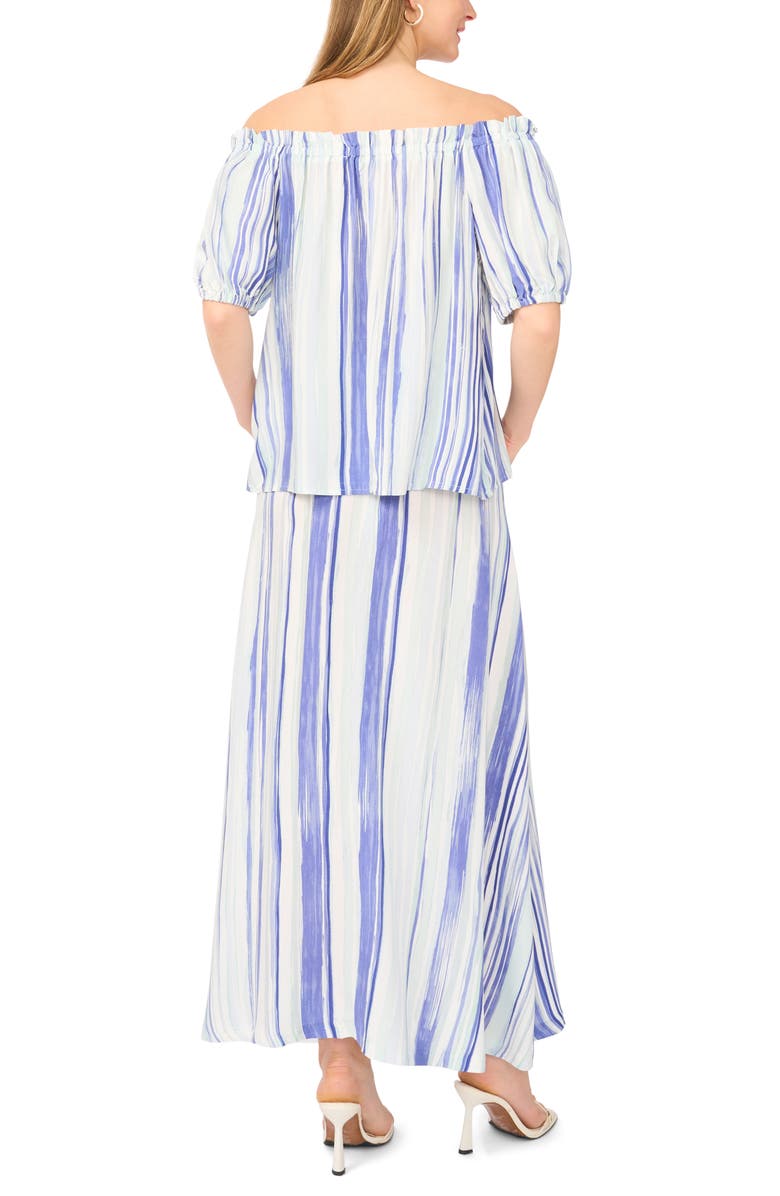 Vince Camuto Off the Shoulder Balloon Sleeve Top, Alternate, color, Ice Lagoon