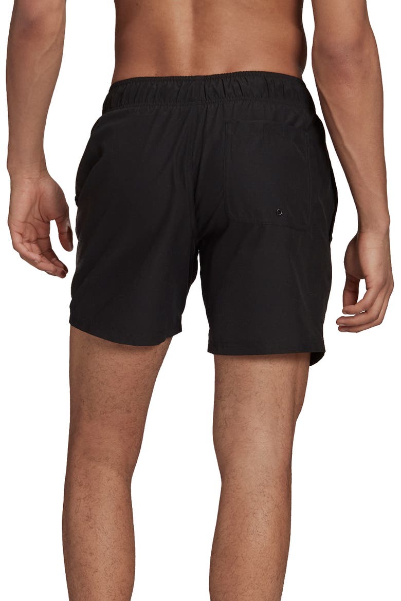Trefoil Swim Trunks, Alternate, color, BLACK