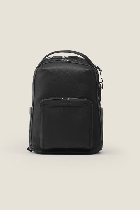 Pilot Organized Expandable Leather Travel Backpack