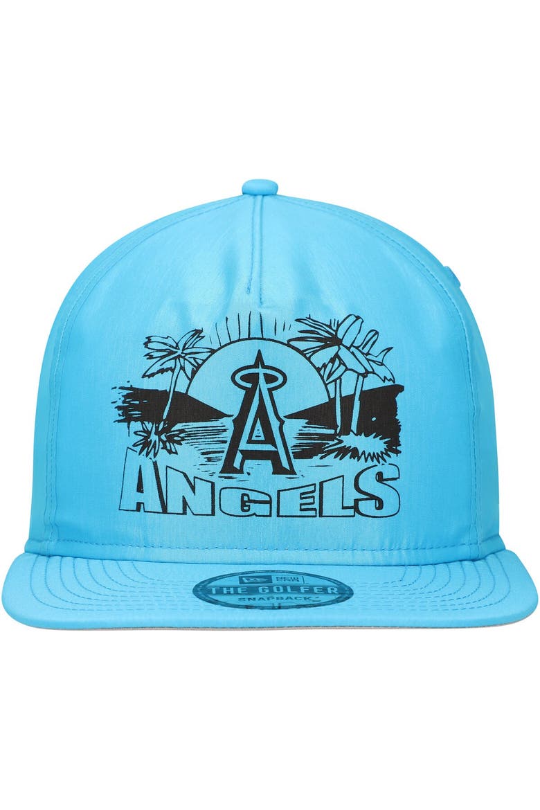 Men's New Era Blue Los Angeles Angels Neon Golfer Snapback Hat, Alternate, color, Blue