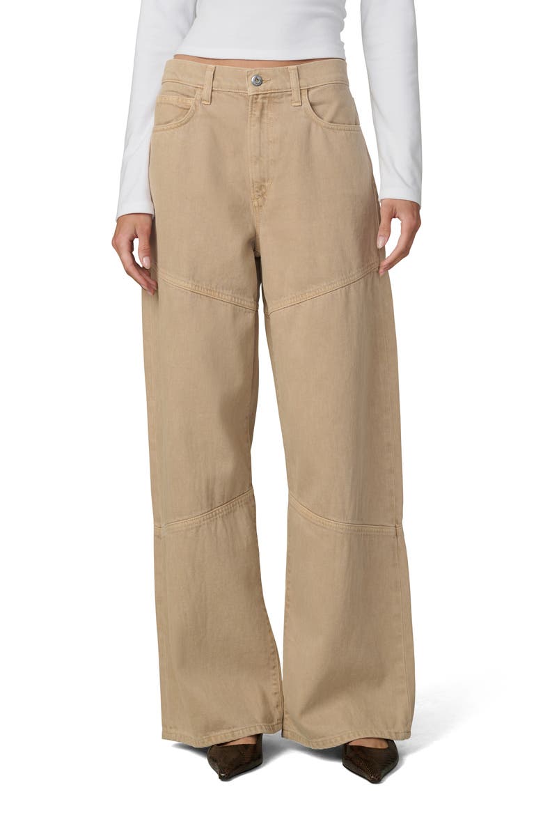 The Harlowe Seamed High Waist Wide Leg Jeans, Main, color, TIGERS EYE