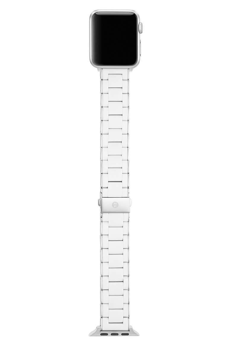 Silicone 20mm Apple Watch® Watchband, Main, color, WHITE