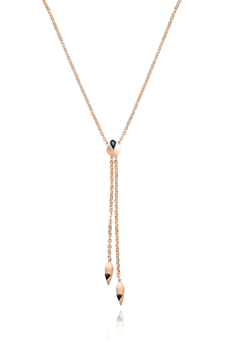 Pointed Charm Y Necklace, Main, color, GOLD TONE