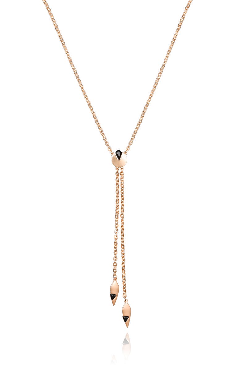 Vince Camuto Pointed Charm Y Necklace, Main, color, Gold Tone