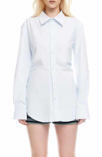 LIONESS Naomi Pleated Cotton Shirt