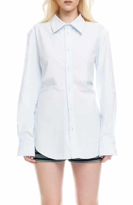LIONESS Naomi Pleated Cotton Shirt