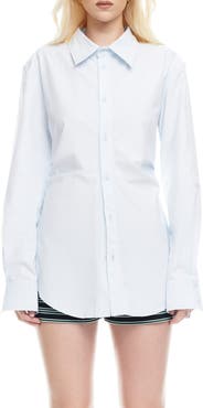 LIONESS Naomi Pleated Cotton Shirt