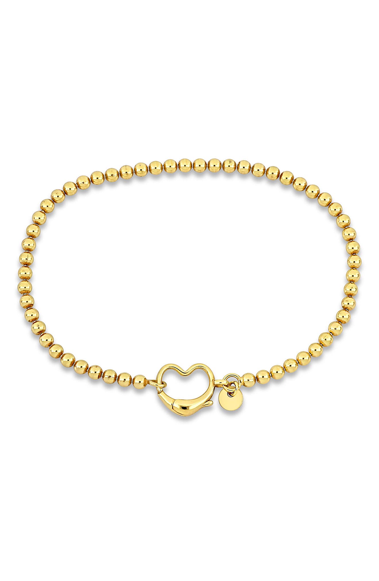 DELMAR Open Heart Bead Link Bracelet