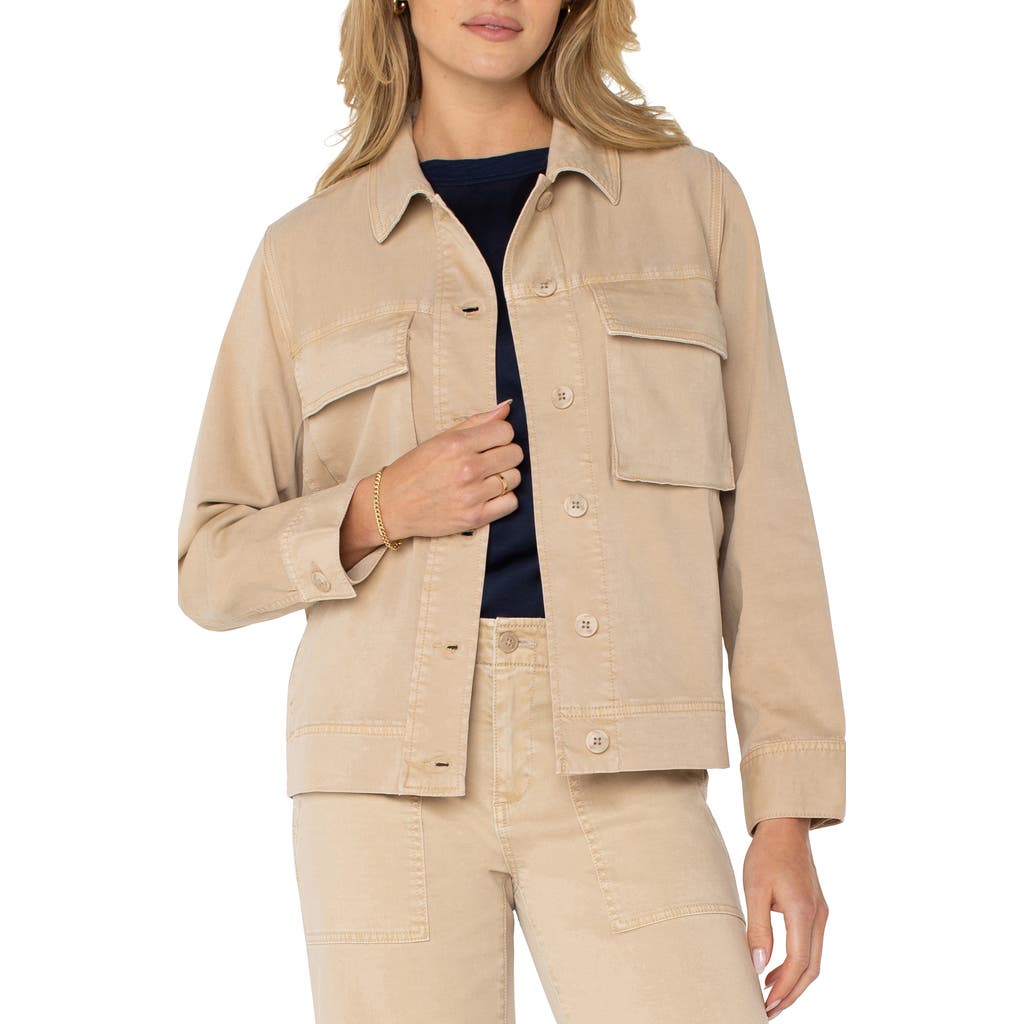 Liverpool Los Angeles Cargo Jacket In Cappuccino