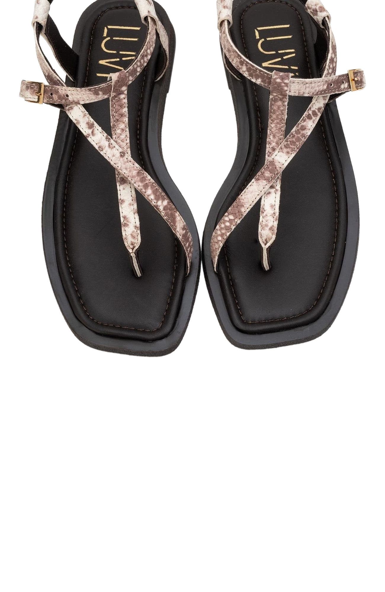 Morgana Leather Thong Sandal, Alternate, color, Brown Leather
