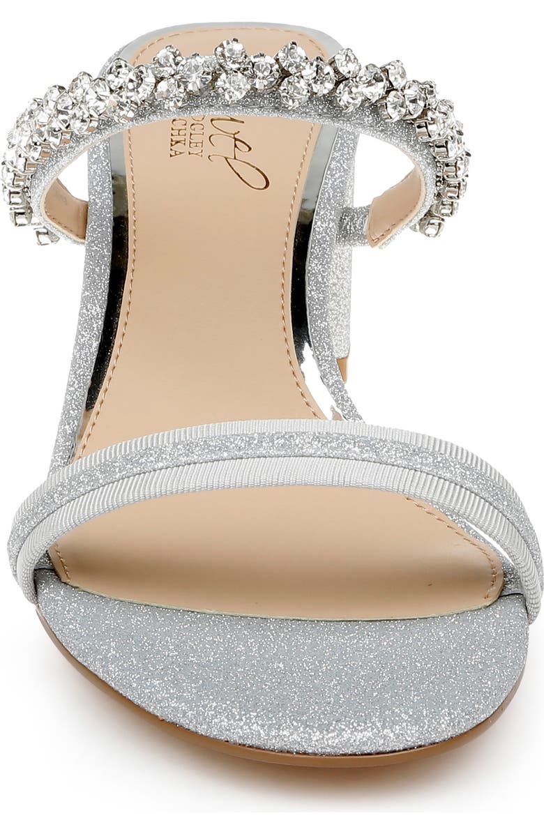 Jewel Badgley Mischka Crystal Embellished Heeled Sandal, Alternate, color,