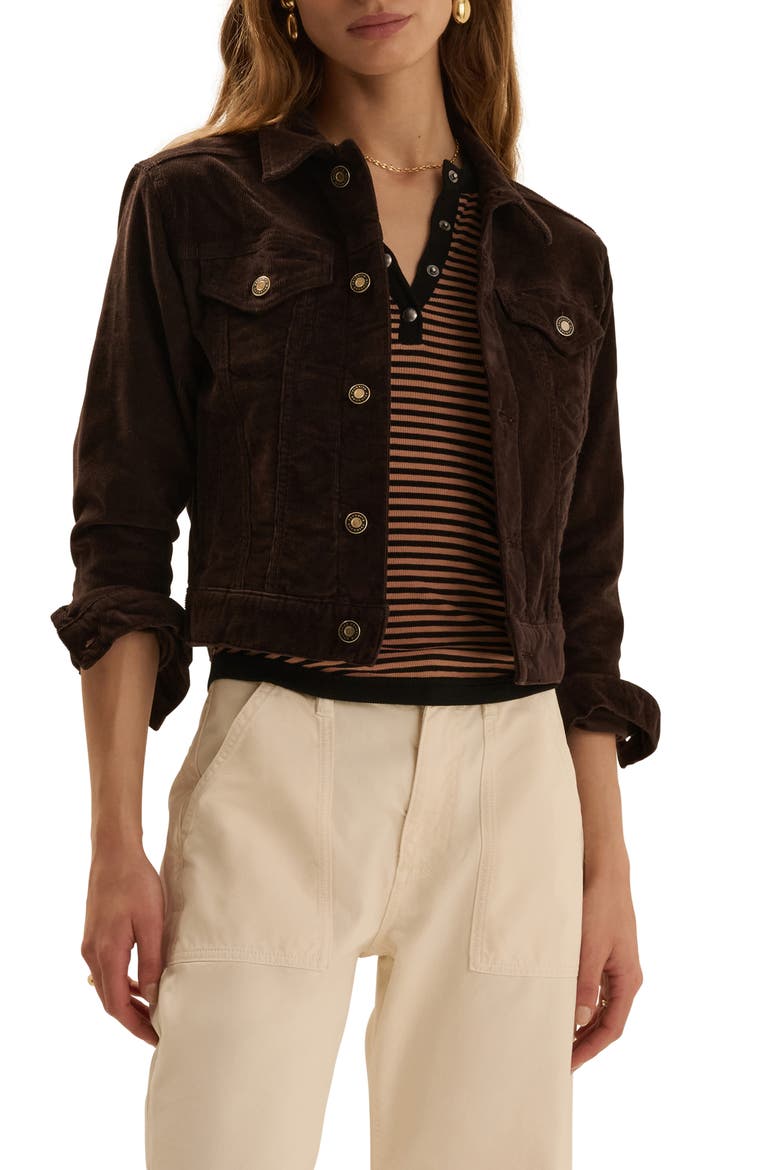 The Cord Trucker Jacket, Main, color, ESSPRESO