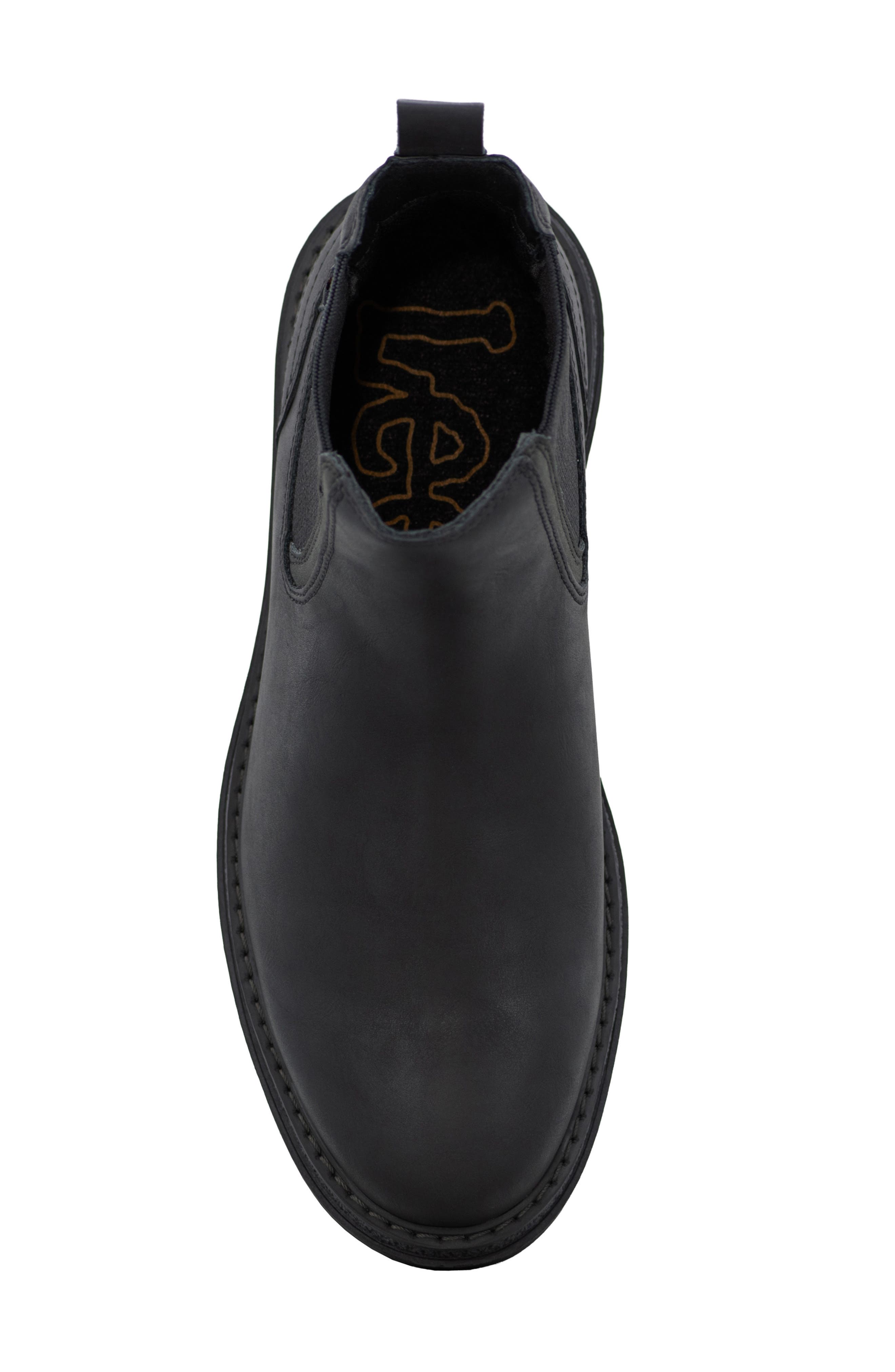 Ridge Faux Leather Chelsea Boot, Alternate, color, BLACK/ BLACK