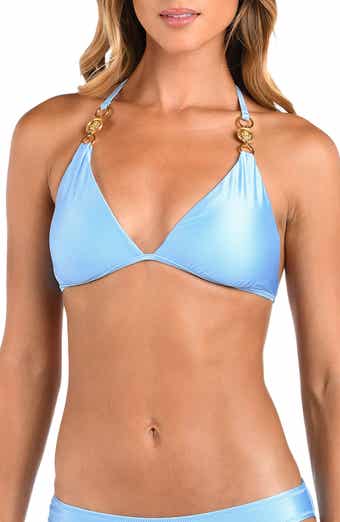 L'AGENCE Annabelle Shimmer Triangle Bikini Top