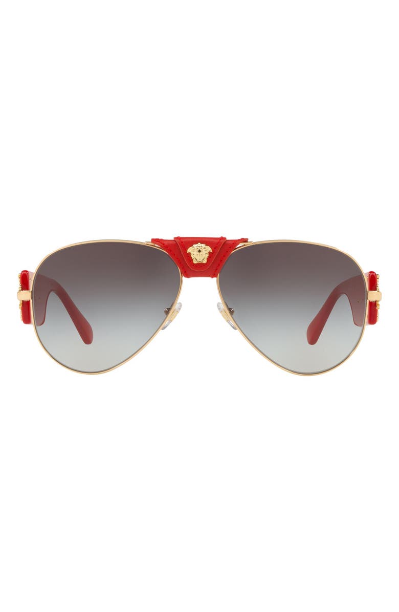 Versace Medusa 62mm Aviator Sunglasses, Main, color, 