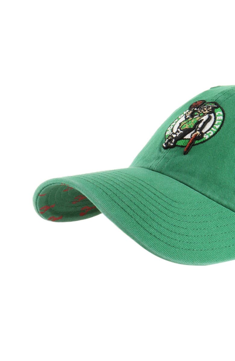 '47 Women's '47  Kelly Green Boston Celtics Confetti Undervisor Clean Up Adjustable Hat, Alternate, color, 